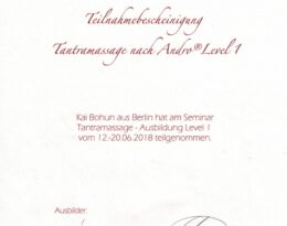 2018 06 20 DL Tantramassage Level 1 Kai Bohun